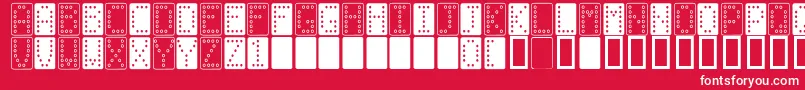 フォントDominoNormal – 赤い背景に白い文字