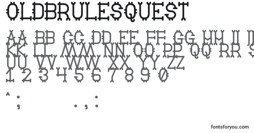 Czcionka OldBrulesqueSt – alfabet, cyfry, specjalne znaki