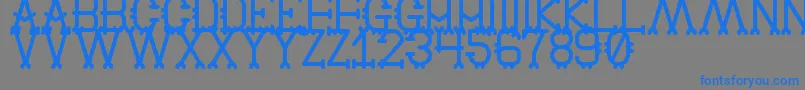 OldBrulesqueSt Font – Blue Fonts on Gray Background