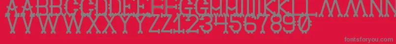 OldBrulesqueSt Font – Gray Fonts on Red Background