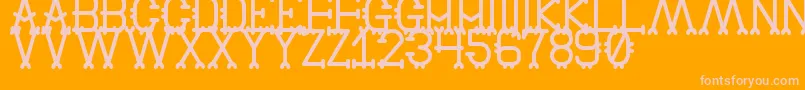 OldBrulesqueSt Font – Pink Fonts on Orange Background