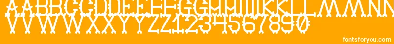 OldBrulesqueSt Font – White Fonts on Orange Background