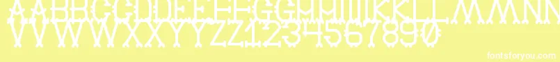 OldBrulesqueSt Font – White Fonts on Yellow Background