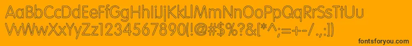 VogueNormalHollow Font – Black Fonts on Orange Background