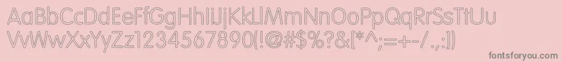 VogueNormalHollow Font – Gray Fonts on Pink Background