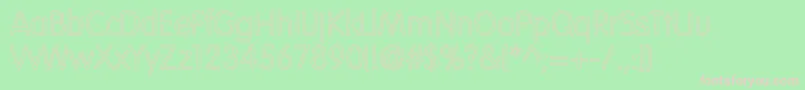 VogueNormalHollow-Schriftart – Rosa Schriften auf grünem Hintergrund