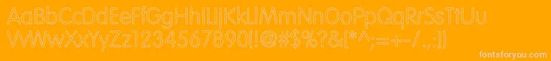 VogueNormalHollow Font – Pink Fonts on Orange Background