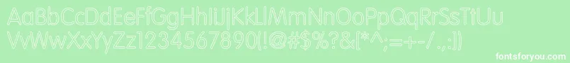 VogueNormalHollow Font – White Fonts on Green Background