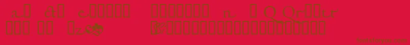 Garamondalternatessk Font – Brown Fonts on Red Background