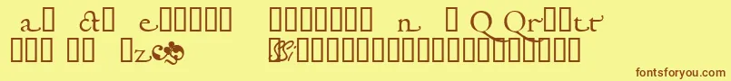 Garamondalternatessk Font – Brown Fonts on Yellow Background