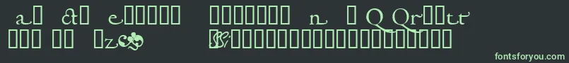 Шрифт Garamondalternatessk – зелёные шрифты на чёрном фоне