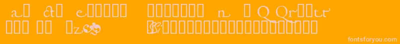 Garamondalternatessk Font – Pink Fonts on Orange Background