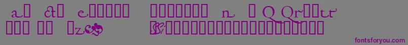 Шрифт Garamondalternatessk – фиолетовые шрифты на сером фоне