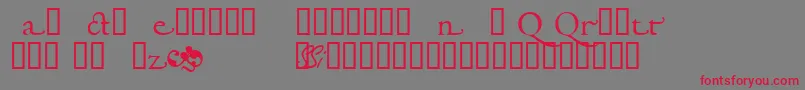 Garamondalternatessk Font – Red Fonts on Gray Background
