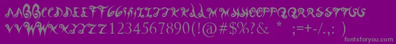 WanderBall Font – Gray Fonts on Purple Background