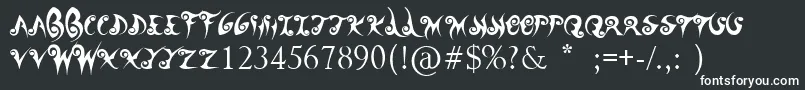 WanderBall-fontti – valkoiset fontit