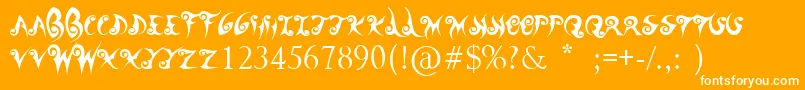 WanderBall Font – White Fonts on Orange Background