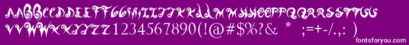 WanderBall Font – White Fonts on Purple Background