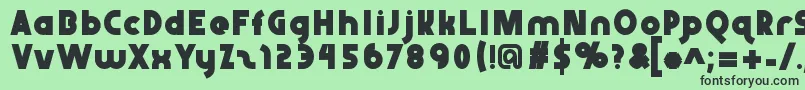 Abraxeousbold Font – Black Fonts on Green Background