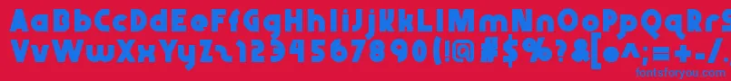 Abraxeousbold Font – Blue Fonts on Red Background