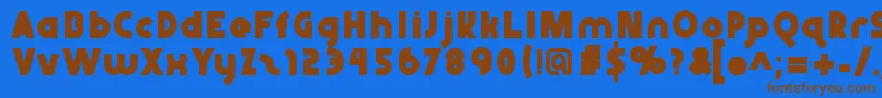 Abraxeousbold-fontti – ruskeat fontit sinisellä taustalla