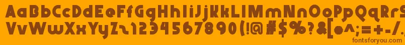 Abraxeousbold Font – Brown Fonts on Orange Background