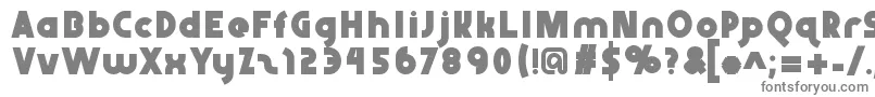 Abraxeousbold-fontti – harmaat kirjasimet valkoisella taustalla