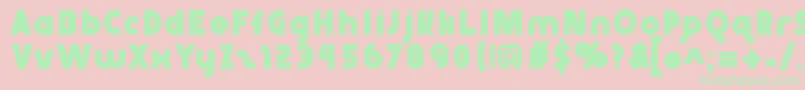 Police Abraxeousbold – polices vertes sur fond rose