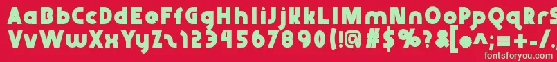 Abraxeousbold Font – Green Fonts on Red Background