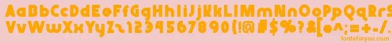 Abraxeousbold Font – Orange Fonts on Pink Background