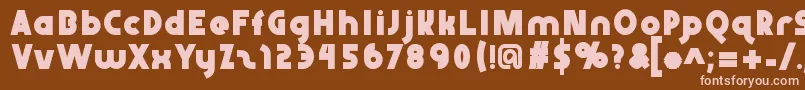 Abraxeousbold Font – Pink Fonts on Brown Background