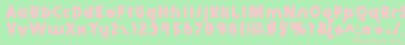 Abraxeousbold Font – Pink Fonts on Green Background