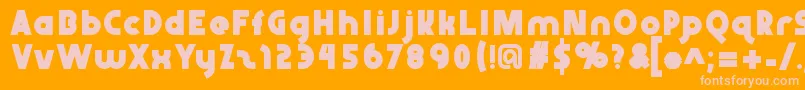 Abraxeousbold Font – Pink Fonts on Orange Background