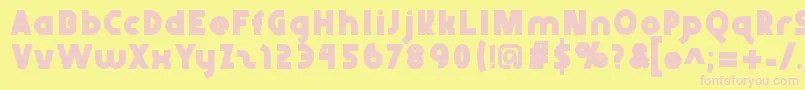 Abraxeousbold Font – Pink Fonts on Yellow Background