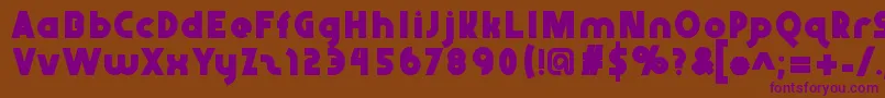 Abraxeousbold Font – Purple Fonts on Brown Background