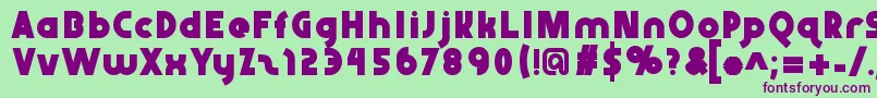 Abraxeousbold Font – Purple Fonts on Green Background
