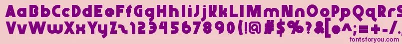 Abraxeousbold Font – Purple Fonts on Pink Background