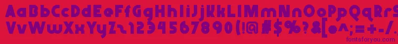 Abraxeousbold Font – Purple Fonts on Red Background