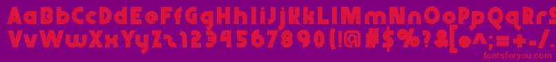 Abraxeousbold Font – Red Fonts on Purple Background