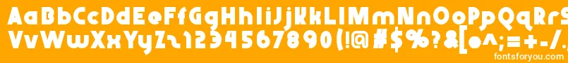 フォントAbraxeousbold – オレンジの背景に白い文字