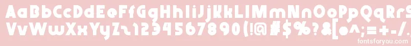 Abraxeousbold Font – White Fonts on Pink Background