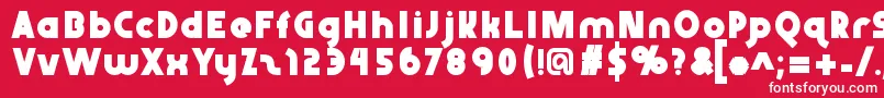 Abraxeousbold Font – White Fonts on Red Background