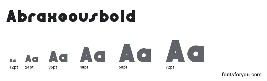 Abraxeousbold Font Sizes