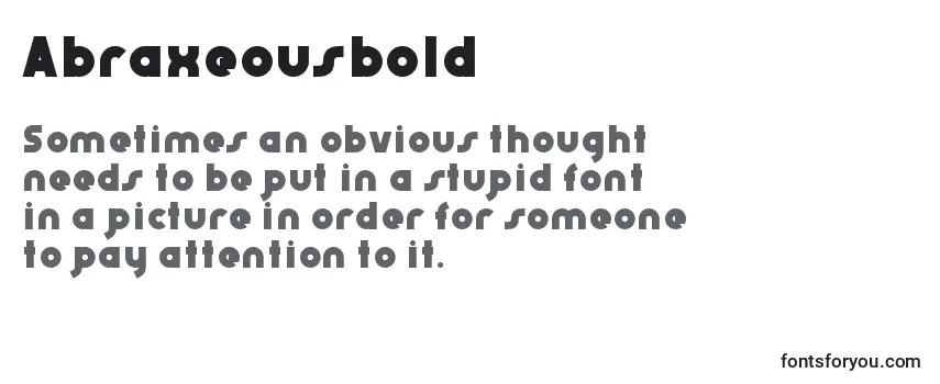 Review of the Abraxeousbold Font