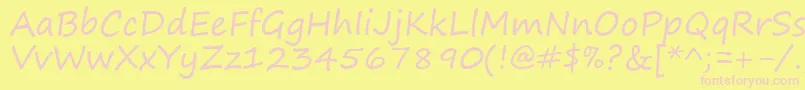 SegoePrint Font – Pink Fonts on Yellow Background