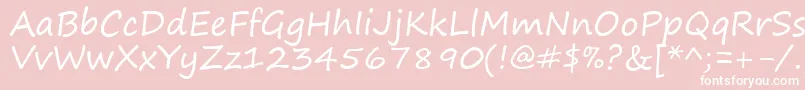 SegoePrint Font – White Fonts on Pink Background