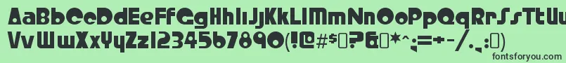 CrystalradiokitRegular Font – Black Fonts on Green Background