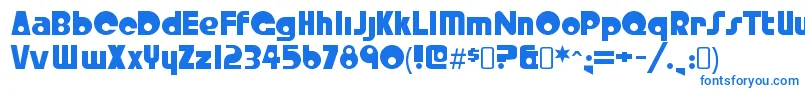 CrystalradiokitRegular Font – Blue Fonts on White Background