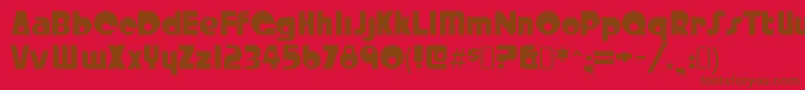 CrystalradiokitRegular-fontti – ruskeat fontit punaisella taustalla