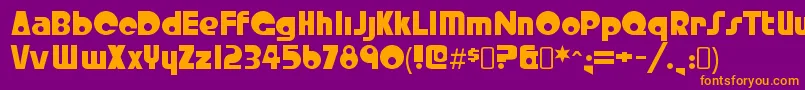 CrystalradiokitRegular Font – Orange Fonts on Purple Background